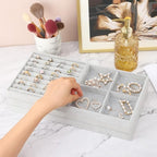 Fixwal Jewelry Organizers and Storage, 14in Stackable Jewelry Drawer Organizer - Image 6
