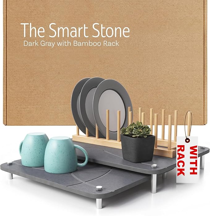Nested Dish Drying Stone Mat by FEDBB