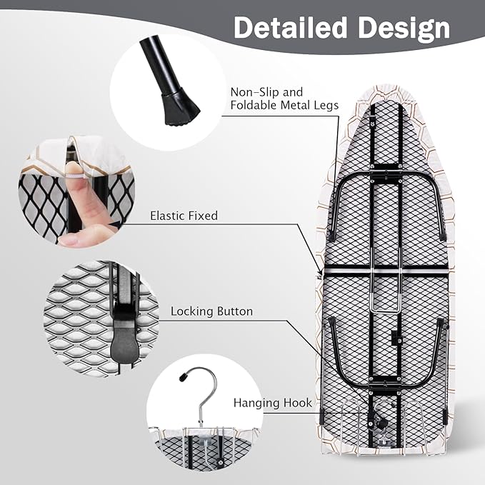 SheeChung Small Tabletop Ironing Board 32" Lx12 W, Folding Ironing Board - Image 3