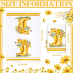 Boyiee Set of 6 Yellow Flower Kitchen Towels Decorative Floral Tea Towels - Image 4