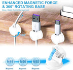 6pcs Magnetic Cable Clips, 360° Swiveling Adhesive Cable Organizer - Image 4