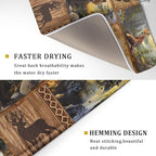 Bear Deer Fox Dish Drying Mat Rustic Cabin Lodge Dish Drainer Mats 18x24 Inch - Image 3