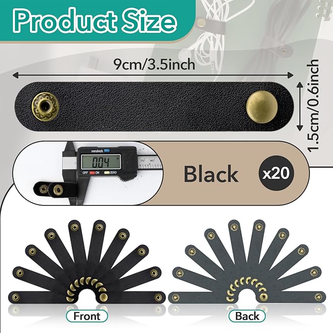 20 Pcs Leather Cord Organizer - Image 3