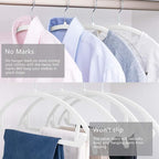 MIZGI Premium Velvet Hangers 50 Pack Heavyduty- Non Slip No Shoulder Bump Suit - Image 4