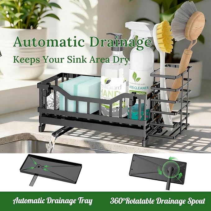 Sponge Holder for Kitchen Sink, Kitchen Sink Caddy - Image 3