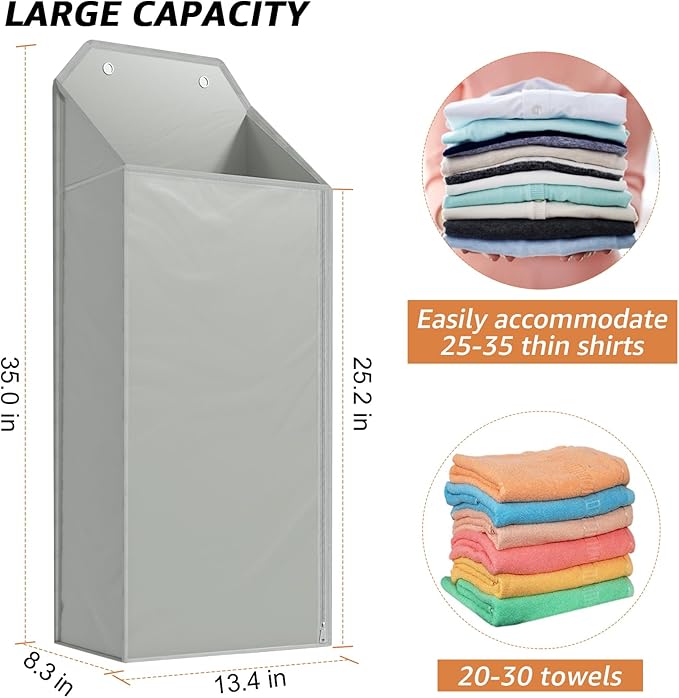 MaxGear Hanging Laundry Hamper, Over the Door Hamper - Image 3