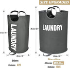160L XX-Large Laundry Basket, Freestanding Tall Clothes Hamper, Collapsible - Image 3