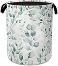 Eucalyptus Spring Botanical Laundry Basket, Foldable Oxford Cloth Laundry Hamper by Unknown