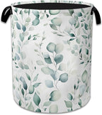 Eucalyptus Spring Botanical Laundry Basket, Foldable Oxford Cloth Laundry Hamper by Unknown