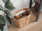 StorageWorks Wicker Waste Basket, Handwoven Water Hyacinth Trash Can - Image 6
