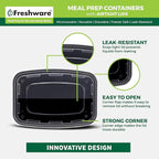 Freshware Meal Prep Containers 1 Compartment - Image 5