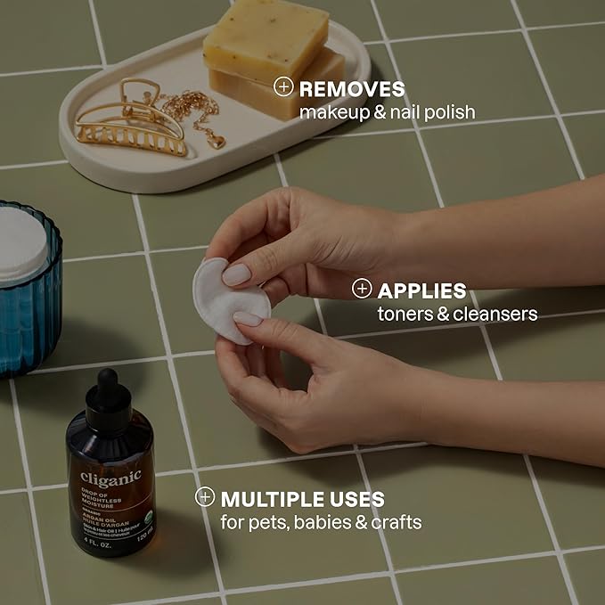 Cliganic Premium Cotton Rounds for Face - Image 4