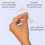 Sky Organics - Organic Baby Cotton Swabs, 60 ct. - Ultra Soft Baby Safe Tips - - Image 4