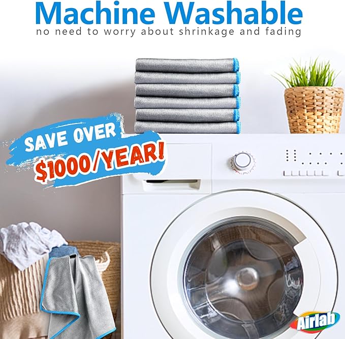Airlab Glass Polishing Cloth Streak Free Miracle Microfiber Cleaning Cloth Lint - Image 8
