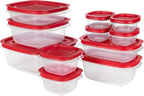 Rubbermaid EasyStore Rectangle and Square Containers, 22-Piece Set, Food by Rubbermaid