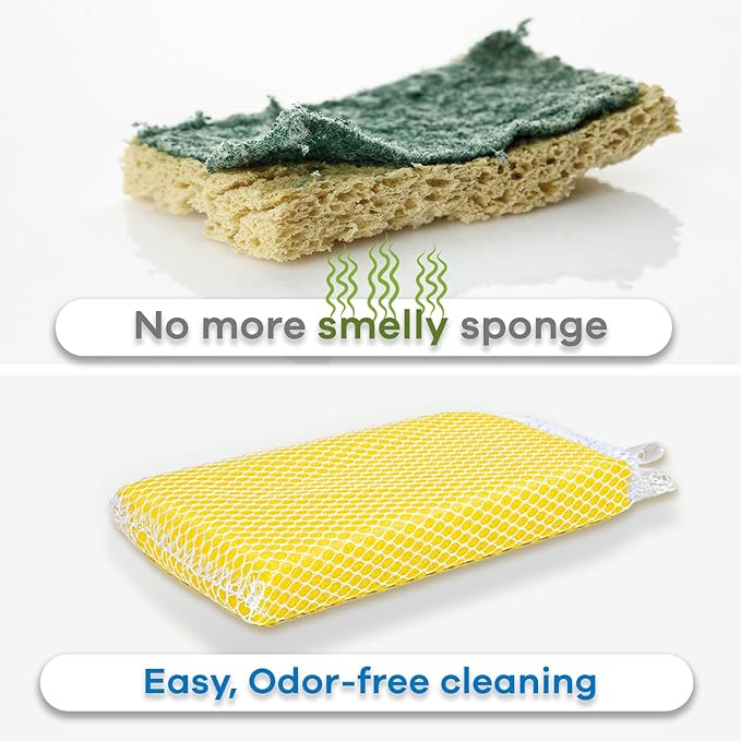 Multi-Purpose Mesh Net Kitchen Cleaning Dishwash Sponge Assorted Color Sponges - Image 3