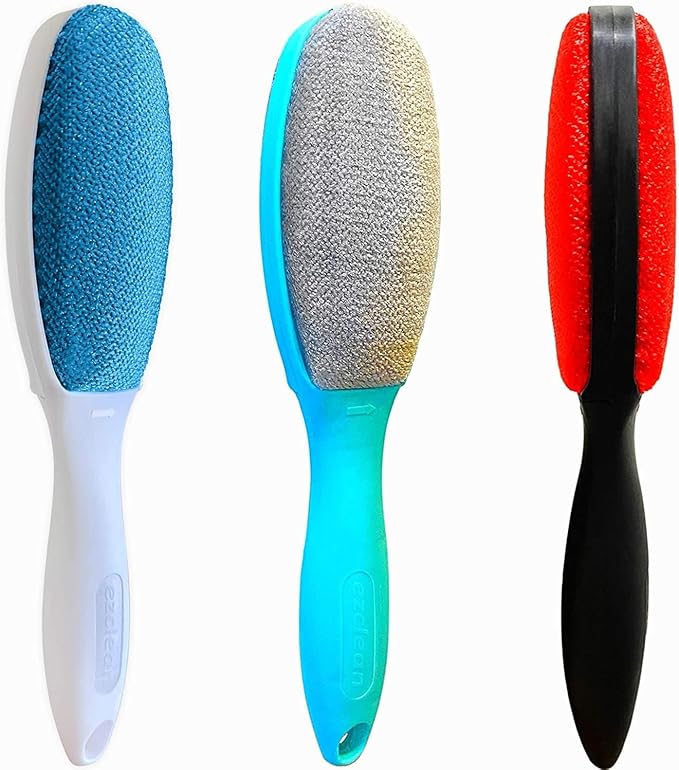 3 Pack, 3 Colors, Lint Brush for Clothes, Double Sided Pet Hair Remover Brush by Unknown