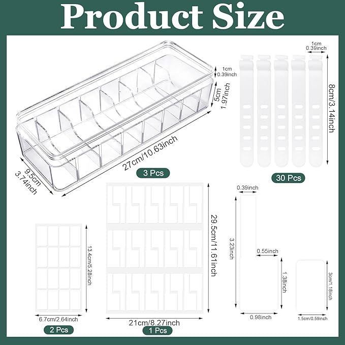 Cable Organizer Box with Lid, Charger Organizer - Image 2