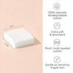 Diane Multi-Layer Cotton Facial Square Pads, 100% Pure Cotton, Hypoallergenic - Image 2