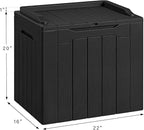 Devoko 30 Gallon Resin Deck Box Waterproof Outdoor Storage Box for Patio Furniture Pool Accessories Indoor Storage for Cushion Garden Tools (30 Gallon, Black) - Image 7