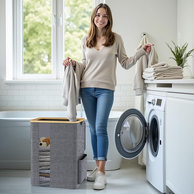 Laundry Basket Clothes Hamper - Image 5