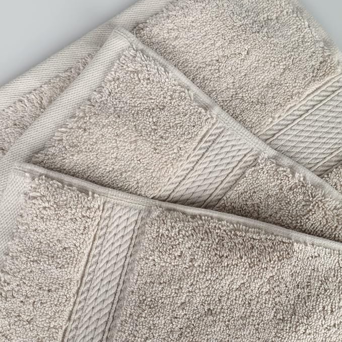 SUPERIOR Egyptian Cotton Pile 3 Piece Towel Set, Includes 1 Bath, 1 Hand - Image 5