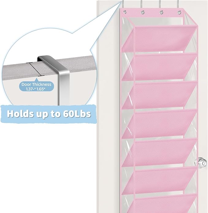 AOODA 10 Tier Clear Over the Door Shoe Organizer Storage, Deep Pockets Large - Image 6