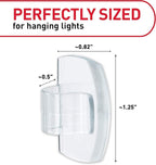 Command Outdoor Light Clips, 20 Clear Clips and 24 Command Strips, Damage-Free - Image 2