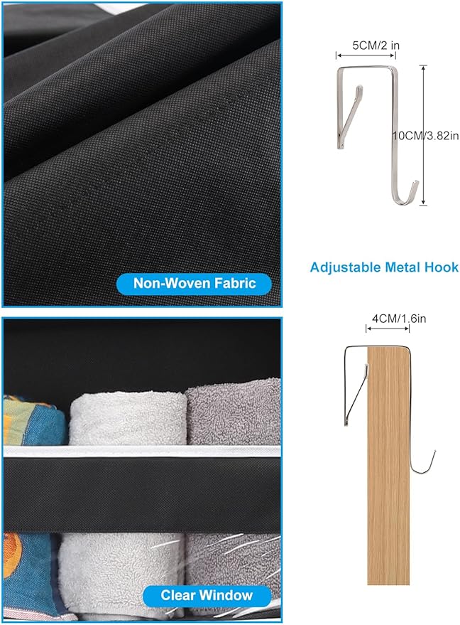 Over the Door Storage Hanging, 6 Tier Behind Door Organizer - Image 3