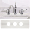 3 Hole White Faucet Mat for Kitchen Sink Bathroom 16.1" x 5" Kitchen Faucet by Teenyyou