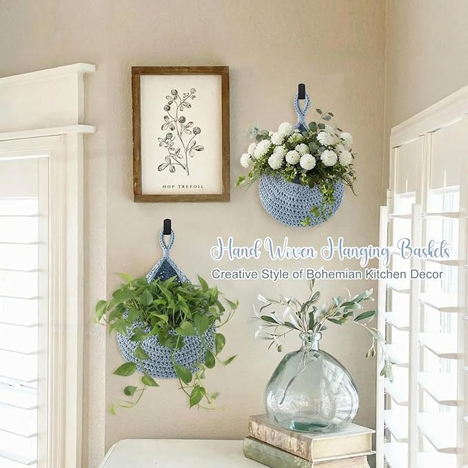 Honeydak Boho Decor Hanging Wall Baskets - Image 5