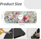 Kitchen Sink Splash Guard，soft-watercolor floral Faucet Mat Sink Gadgets-Super - Image 3