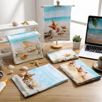 Breling Set of 6 Summer Beach Kitchen Towels Coastal Dish Towel Bathroom - Image 6