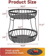 2 Tier Large Fruit Basket for Kitchen Counter - Image 7