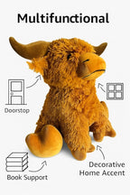 Highland Cow Door Stopper – Cute Weighted Animal Doorstop - Image 3