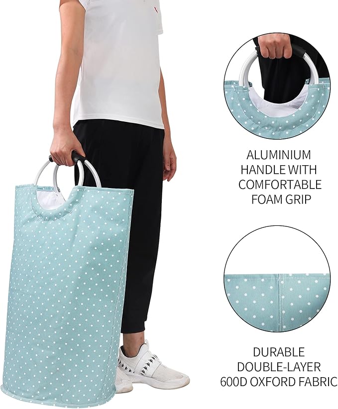 Dalykate Large Laundry Basket 82L Collapsible Oxford Fabric Laundry Hamper - Image 4