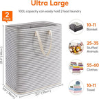 Lifewit 2 Pack Laundry Hamper Large Collapsible Laundry Baskets, Freestanding - Image 4