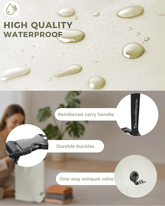 Travel Laundry Bag, Pump Free Vacuum Storage Bag Reusable Compression Dirty - Image 6