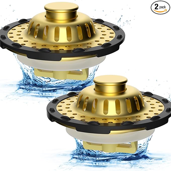 Metal 2 Pack Bathtub Drain Stopper by GreatHomeEssentialsforYou