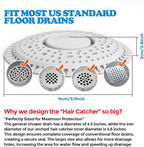 zaa Shower Drain Hair Catcher, 2 Pack Premium Silicone Drain Protector & Shower - Image 6
