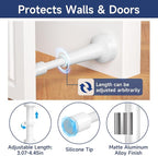 2Pcs Adjustable Door Stoppers for Bottom of Door, 3.07-4.45 in Aluminum White - Image 4