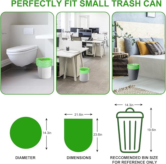 Compostable Kitchen Trash Bags 6-Gallon - Image 2