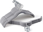 Premium Velvet Shirt Hangers 30 Pack, Space-Saving Non-Slip Felt Hanger by Sishynio