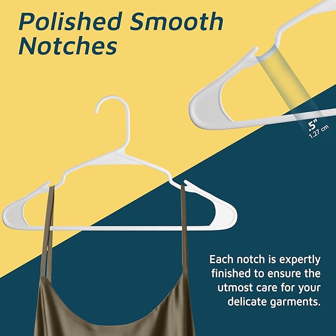Plastic Clothes Hangers – Heavy Duty Hanger Set, - Image 7