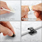 100 Pcs Cable Clips, Adhesive Cable Organizer Cord Holder Wire Clip Wire - Image 5