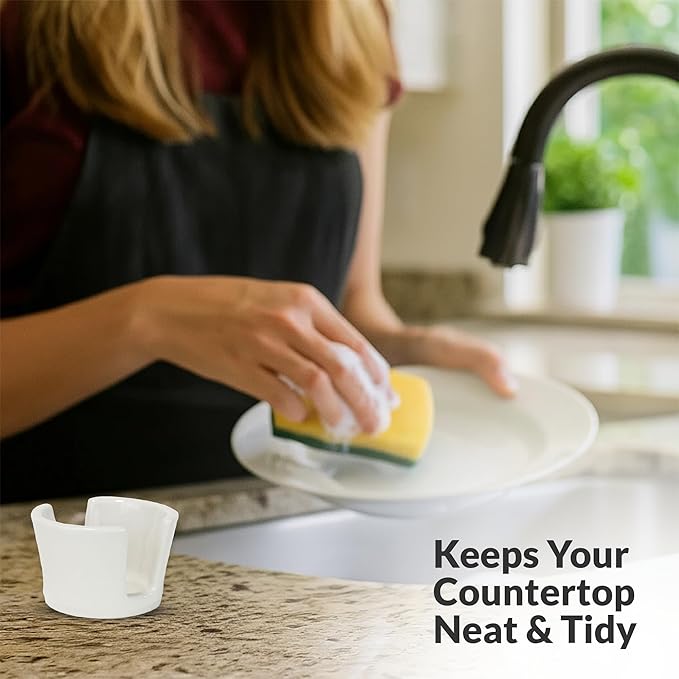Elevated Lifestyle Ceramic Sponge Holder – Sink Caddy Organizer, Decorative - Image 6