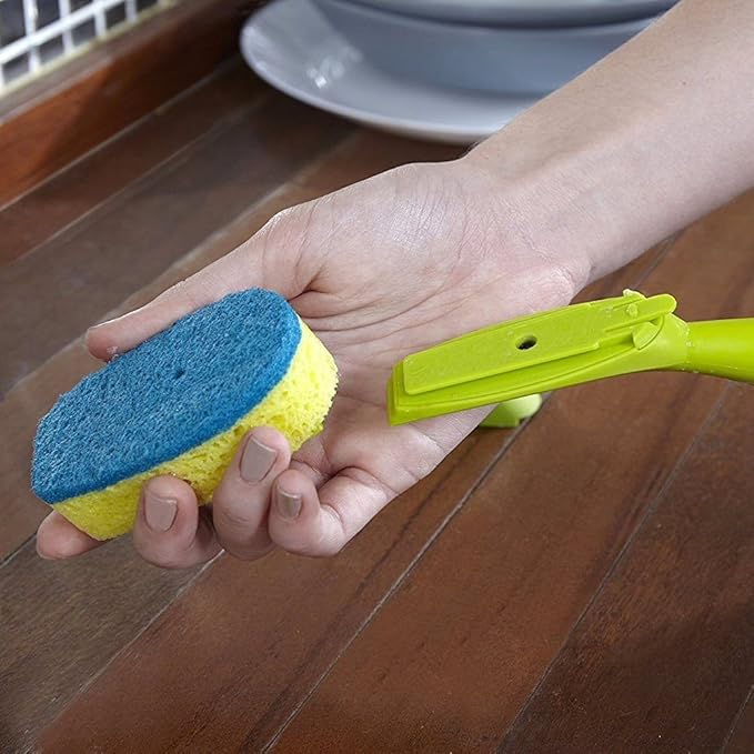 Full Circle Suds Up, Soap Dispensing Dish Brush, Tough Plant-Fiber Bristles & - Image 9