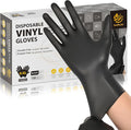 Black Vinyl Gloves, Food Grade Gloves Disposable Latex Free & Powder Free by SWIFTLITE