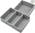 Drawer Organizer Set of 4 Light Grey by Bructhun