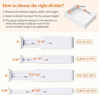 Lifewit 16 Pack 4" High Drawer Dividers 28-43.5cm/11-17" Adjustable Drawer - Image 3